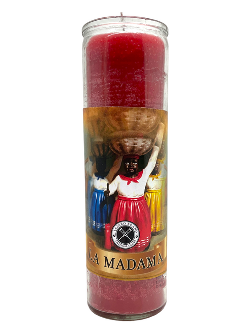 La Madama Red 7 Day Prayer Candle For Herbalism, Home Remedies, Get Well Soon, House Blessing, ETC.