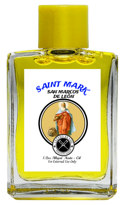 Saint Mark San Marcos De Leon Spiritual Oil To Stop Fights, Tame The Lion, Protection, ETC. (YELLOW) 1/2 oz