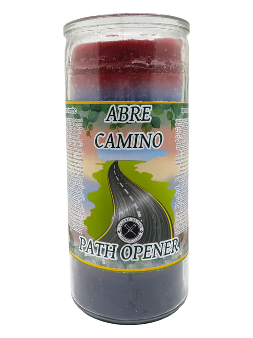 Path Opener Abre Camino 14 Day Jumbo Multicolor Prayer Candle To Open Your Pathway To Success, Clear Away Obstacles, Good Luck, ETC.