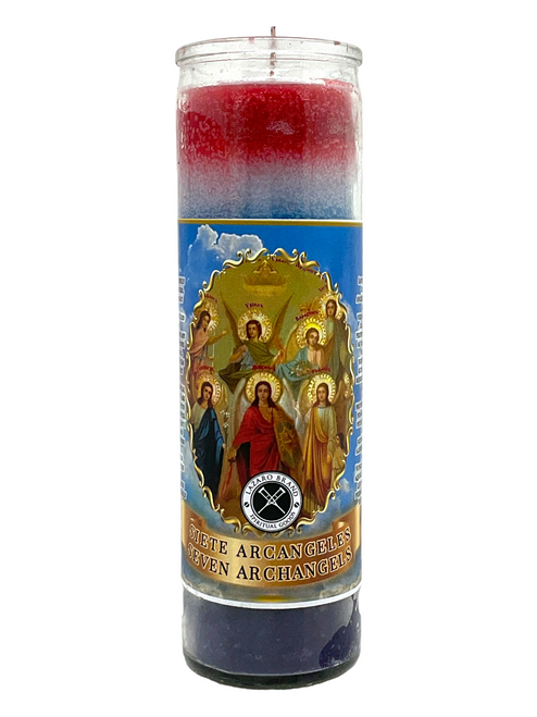 7 Archangels Multicolor 7 Day Prayer Candle For Stress Release, Inner Peace, Wisdom, ETC.