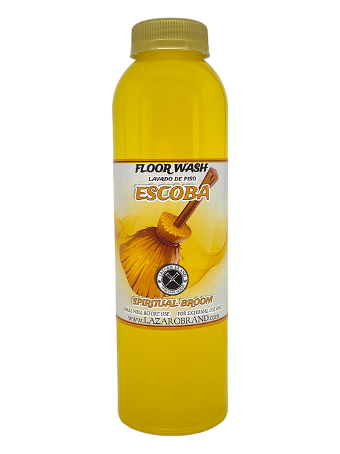 Spiritual Broom Escoba 16oz Floor Wash To Chase Out Evil Spirits, End Curses, Rid Of Unwanted Influences, ETC.