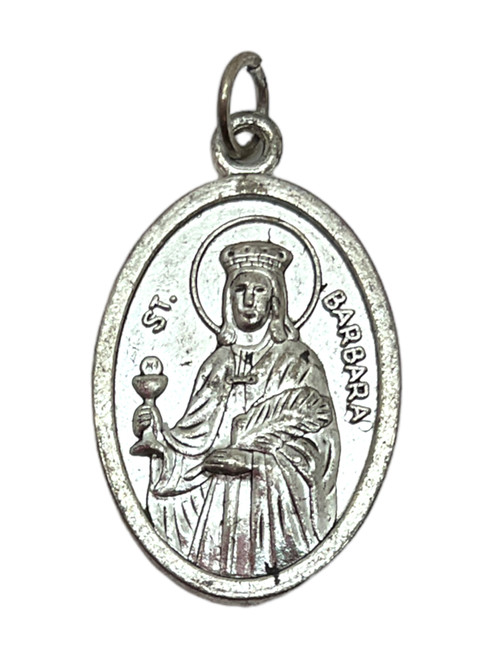 Saint Barbara 1” Spiritual Talisman Charm Pendant For Protection From Danger With The Strength Of Thunder & Lightning