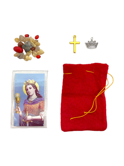 Saint Barbara Mojo Bag Kit For Protection From Danger With The Strength Of Thunder & Lightning 