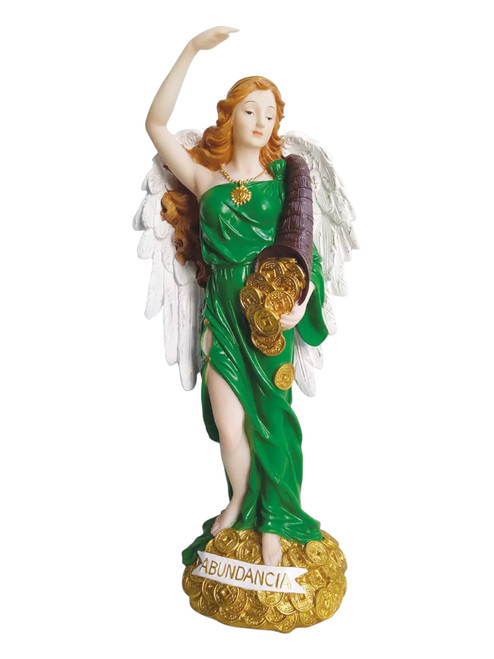 Lady Fortuna Goddess Of Fortune & Luck Angel De La Abundancia 8" Statue
