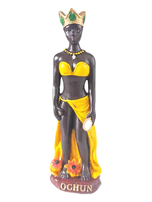 Orisha Oshun Goddess Of Love Wearing Crown 4.5" Statue For Attraction, Passion, Romance, ETC.