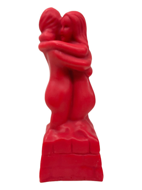 Lovers Embracing 8" Red Figure Candle To Attract Love, Strengthen Relationship, Heat Things Up, ETC.