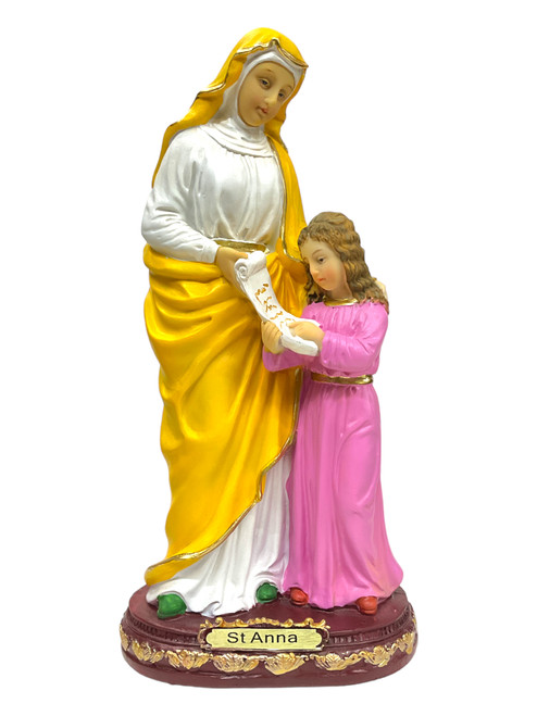 Saint Anne Santa Anna Patron Of Mothers & Minors 12" Statue For Peace At Home, Family Bonding, Child Bearing, ETC.