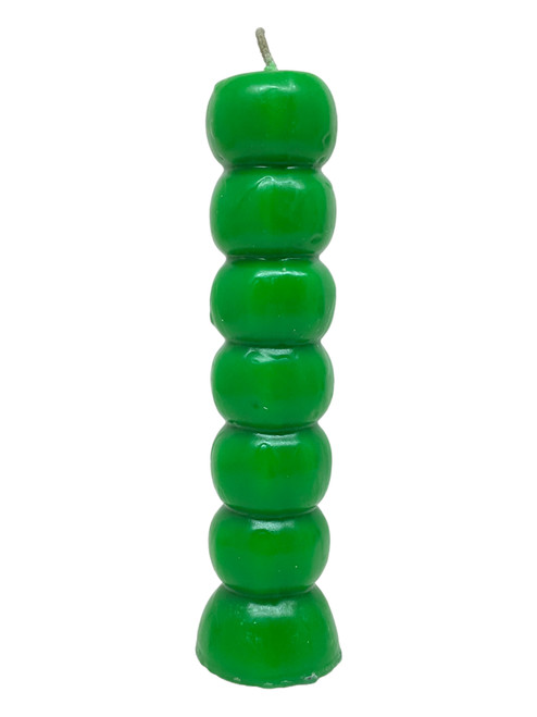 7 Knobs 7” Green Figure Candle For Wishes, Goals, Success, ETC.
