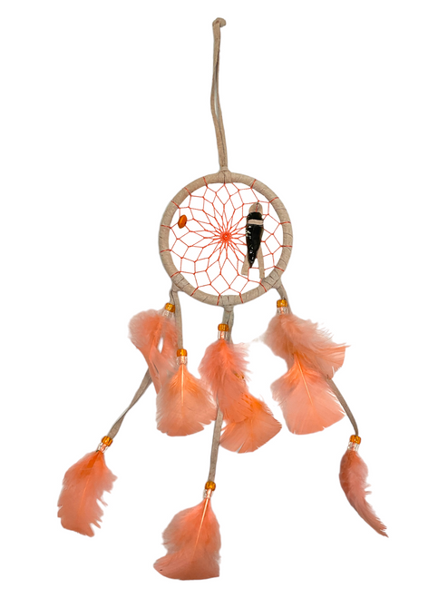 Pink Dreamcatcher With Arrowhead 12" For Good Dreams, Highest Potential, Sacred Connection, ETC.