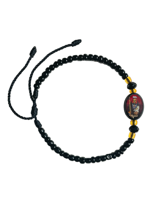 Santa Muerte Holy Death Black Image Bracelet For Protection, Positive Changes, Open Road, ETC.