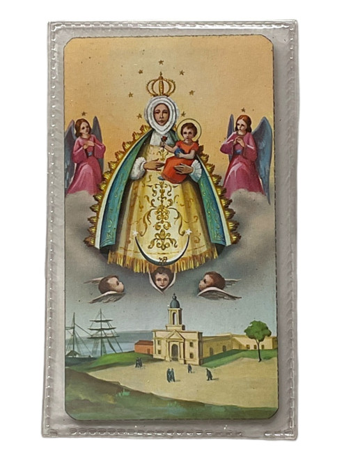 Virgen De Regla Laminated 4" x 2.5" Prayer Card With Spanish Oracion