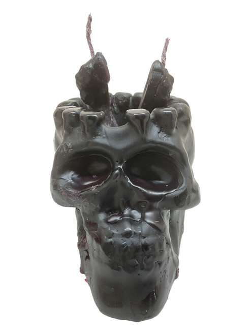 Skull Gothic Black Figure Candle For Rituals, Spells, Decoration, ETC.