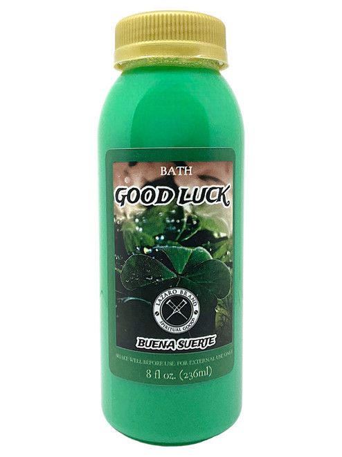 Good Luck / Buena Suerte / Spiritual Bath Liquid / 8oz Bottle / Open Road & Gambling