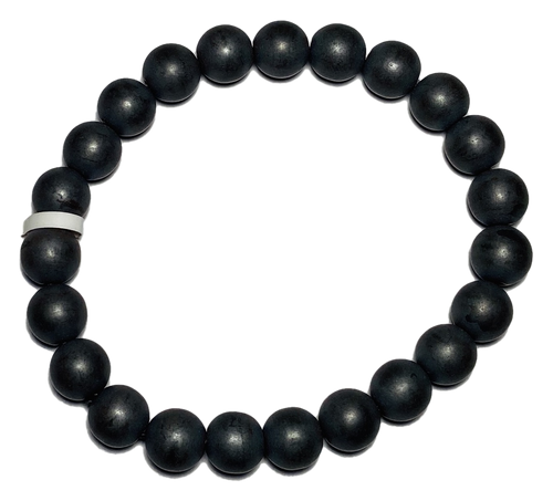 Mat Hematite Spiritual Bead Bracelet (8mm Beads)