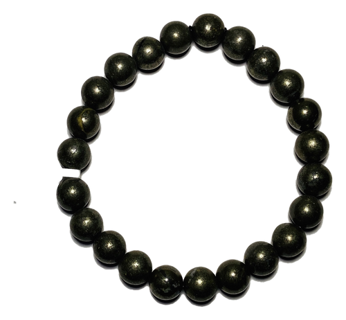 Pyrite Spiritual Bead Bracelet (8mm Beads)