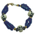 Santa Muerte Skulls & Beads Clasp Bracelet For Making Positive Changes & Brighter Future PURPLE