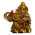 Lucky Golden Buddha On Elephant Statue 5"