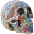 Sugar Skull Head Day Of The Dead Colorful Floral Statue BEIGE