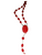 Plastic RED Rosary Necklace For Prayer, Protection, Peace, ETC.