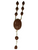 Plastic BROWN Rosary Necklace For Prayer, Protection, Peace, ETC.