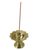 Floral Brass Puja Lamp Incense Stick Holder 2" 