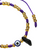 Saint Lazarus Azabache Evil Eye Gold/Purple Spiritual Bracelet For Protection, Recovery, Break Addictions, ETC.