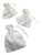 White Cloth 3.5" Drawstring Mojo Bag Pouch