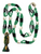 Santa Muerte Skull Beads Orisha Ogun (Oggun) Black/Green Eleke Spiritual Necklace 32"