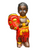 Orisha Eleggua Holding Red Mask 8" Statue For Protection, Good Fortune, Connect With Ancestors, ETC. 