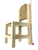 9.5" Wooden Chair For Spirit Doll To Sit On 