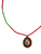 Saint Michael 24"-28" Adjustable Length Beaded Necklace W/ Green & Red Beaded Image Pendant