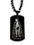 Saint Lazarus San Lazaro Stainless Steel Black 20" Necklace W/ Oracion On Back