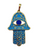 Hamsa Evil Eye Protection 1” Blue/Gold With Blue Eye Spiritual Talisman Charm Pendant For Protection, Ward Off Evil, Good Luck, ETC.