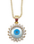 Stunning Evil Eye Of Protection From Enemies & Envy Talisman Charm Pendant Necklace 19" 