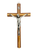 Crucifixion Of Jesus Christ INRI Mahogany & Olive Wood 10" Crucifix Made In Italy