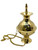 Star Cutouts Brass 5.5" Hanging Incense Holder Cauldron With Lid To Burn Resin, Sage, Herbs, ETC.