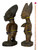 Male & Female Twin Set 10" Nkisi Power Figures Primitive One Of A Kind Handcrafted Wooden Tribal Art Sculpture