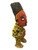 African Bamileke Beaded Male Figure One Of A Kind Handcrafted 15" Primitive Tribal Art Sculpture