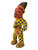 African Bamileke Beaded Male Figure One Of A Kind Handcrafted 15" Primitive Tribal Art Sculpture