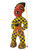 African Bamileke Beaded Male Figure One Of A Kind Handcrafted 15" Primitive Tribal Art Sculpture