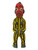 African Bamileke Beaded Female Figure One Of A Kind Handcrafted 19" Primitive Tribal Art Sculpture