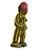 African Bamileke Beaded Female Figure One Of A Kind Handcrafted 19" Primitive Tribal Art Sculpture