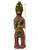 African Bamileke Beaded Female Figure One Of A Kind Handcrafted 21" Primitive Tribal Art Sculpture 