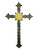 Saint Benedict Medal Black/Gold Wall Mounted 12” Crucifix For Protection, Enemies Go Away, Run Devil Run, ETC.