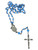 Our Lady Of Grace Crucifix Blue Glass Bead Rosary Necklace With Storage Box For Prayer, Protection, Peace, ETC.