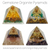 Om Symbol Malachite Selenite Tiger'S Eye Crystals Clear Quartz Energy Point Orgonite Pyramid 3"
