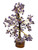 Amethyst Gold Wire Lucky Money Tumbled Gemstone 9" Tree For Good Luck, Abundance, Chakra Balance, ETC.