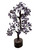 Amethyst Silver Wire Lucky Money Tumbled Gemstone 9" Tree For Good Luck, Abundance, Chakra Balance, ETC.