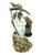 Holy Death Santa Muerte Wearing White Holding Lantern Powered By Watch Battery 12" Statue For Protection, Positive Changes, Open Road, ETC.