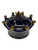 Orisha Yemaya Mother Of All Waters Navy Blue & Gold 4" Porcelain Offering Jar Sopera With Lid